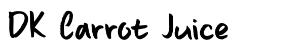 DK Carrot Juice font preview